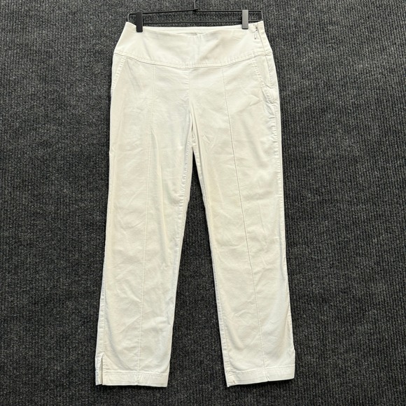 Anatomie Pants - Anatomie Sonia Pants Womens S White High Rise Slim Stretch Travel Trousers